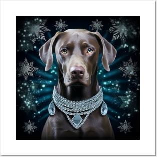 Jewelled Vizsla Posters and Art